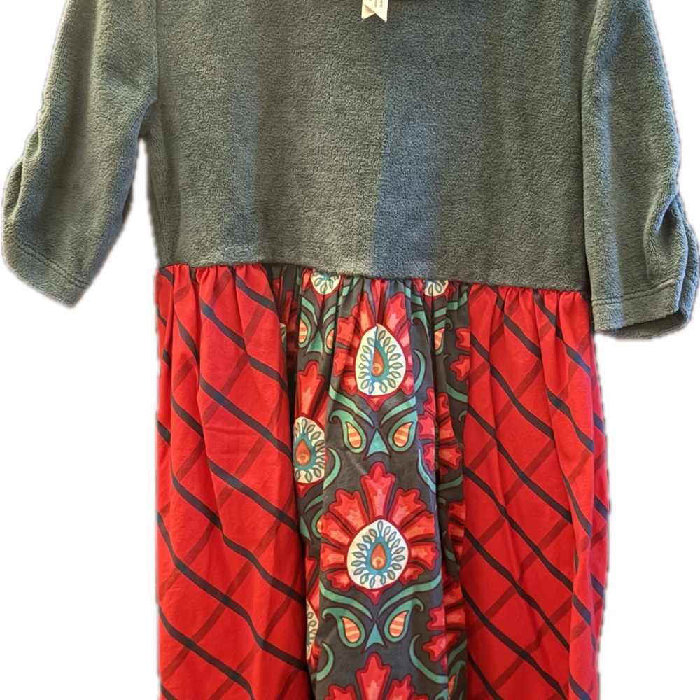 Matilda Jane Green and Red Holiday Dress size 6
